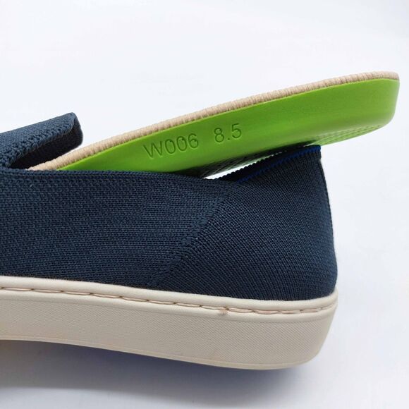 Rothy’s The Driver Sz 8.5 Navy Blue Knit Slip-On Sneakers Washable Eco-Friendly - Picture 11 of 12